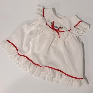 Vintage Eyelet, Ribbon, & Embroidered Dress